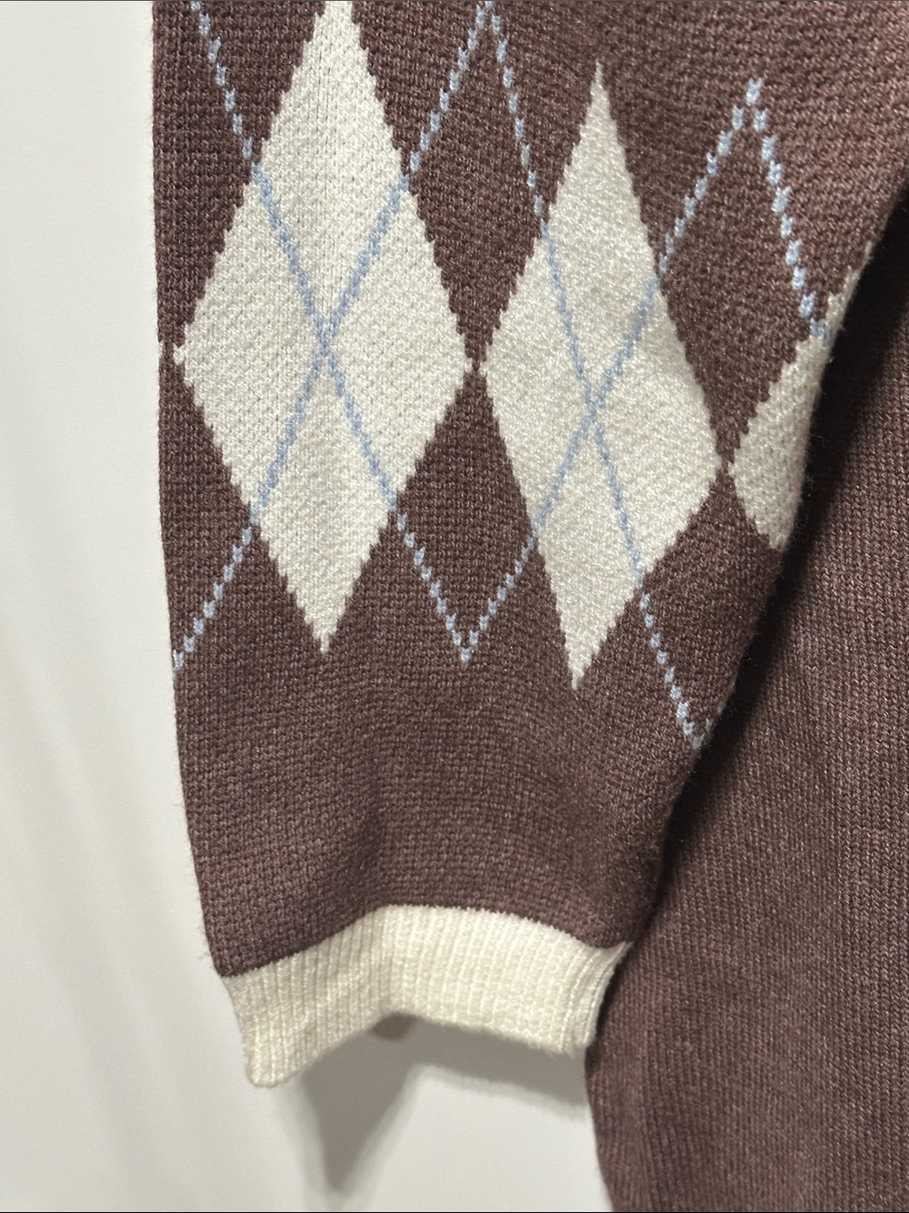 Maeve Anthropologie
Brown Argyle Bow Button Longline
Cardigan Sweater Sz S New - Picture 3 of 5